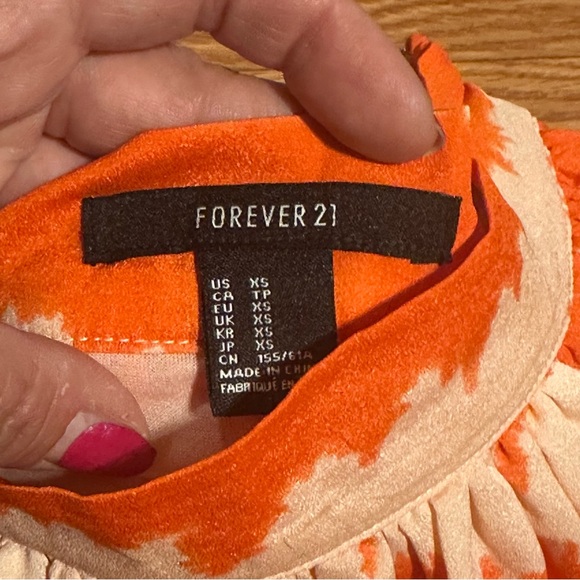 Forever 21 Orange and peach Skirt size XS - Picture 3 of 6